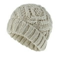 thumbnail image 2 of SPRING PARK Women Autumn Winter Solid Color Woolen Yarn Classic Soft Warm Outdoor Beanie Hat Knitting Cap, 2 of 7