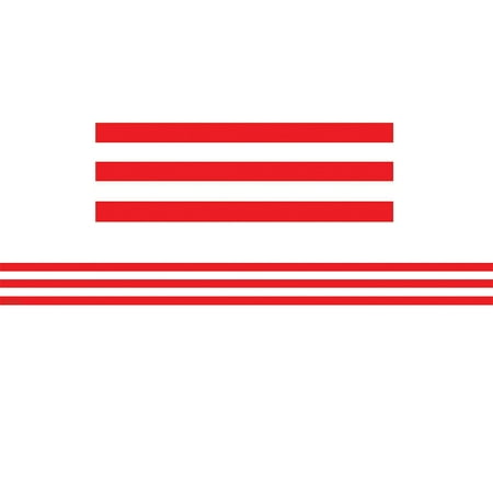 Teacher Created Resources 3"" x 35' Red and White Stripes Straight Border Trim 12 Pack (TCR5489)