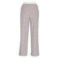 thumbnail image 5 of YueHuiYing Women's 2 Piece Sets Striped Long Sleeve Collared Tops Shirt Wide Leg Pants Matching Set, 5 of 9