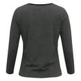 thumbnail image 5 of WTXUE Womens Long Sleeve V Neck Shirts Business Casual Work Top Slim Fitted Basic Tee Shirts Tunic Blouses Loose Tops Loose Fit Tops Casual Blouses Business Casual Outfits Casual Tops Dark Gray M, 5 of 5