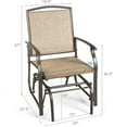 thumbnail image 4 of Aimee Lii 2 Pieces Outdoor Rattan Patio Furniture, Porch, Backyard, Sturdy, Brown, 4 of 11