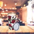 thumbnail image 6 of 20oz Tumbler With Lid And Straw, Roses And Leaves Vacuum Insulated Iced Coffee Mug Reusable Travel Cup Stainless Steel Water Bottle, 6 of 6