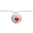 thumbnail image 5 of 10-Count White and Red Heart Paper Lantern Valentine's Day Lights Clear Bulbs, 5 of 8