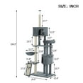 thumbnail image 2 of 2024 New Cat Tree for Indoor Cats 105" Tall Cat Tower Multi-Level Cat Condo with 3 Perches 2 Caves Cozy Basket Scratching Board Pet Supplies For Kittens Pet House Play, 2 of 5