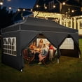 thumbnail image 6 of HOTEEL 10x20 Heavy Duty Canopy Tent with 6 Removable Sidewalls,Pop up Outdoor Commercial Party Wedding Tent with Roller Bag,Waterproof & UV 50+,Black, 6 of 11