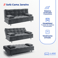 thumbnail image 3 of LASE Muebles Sofá Cama Janeiro Matrimonial Sillón Reclinable 3 Posiciones Boucle Chocolate, 3 of 7