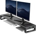 thumbnail image 1 of Dual Monitor Stand Riser with 4 USB 3.0 Hub Ports, Aluminum Strong&amp;Sturdy for Computer, TV, PC, Printer, Multi Media Speaker-Multifunctional Desktop Organizer, 1 of 7