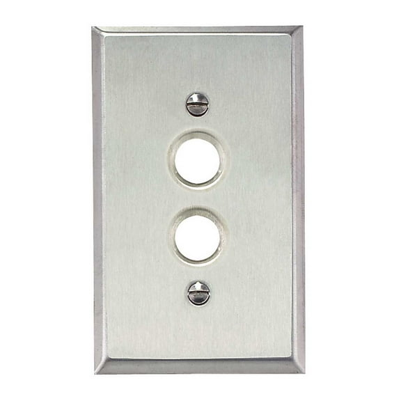 Switchplate Brushed Stainless Steel 1 Pushbutton | Renovator's Supply