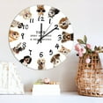 thumbnail image 2 of Funny Farmhouse Round Wooden Clock 12 Inch,Time Spent with Dogs is Never Wasted Silent Non-Ticking Battery Operated Wooden Wall Clock for School Classroom Nursery Cafe Bar Pub Home Decor, 2 of 6