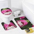 thumbnail image 4 of Chicks in A Flower Shower Curtain Sets Non-Slip Rugs Bath Mat Toilet Cover U Shaped Mat 4 Pcs, 4 of 6