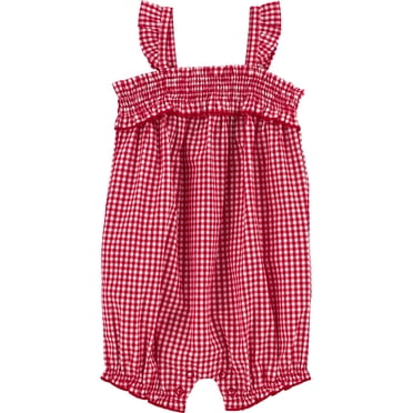 Carter's Child of Mine Patriotic Baby Girl Romper, Sizes 0/3-24 Months