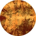 thumbnail image 1 of Ahgly Company Indoor Round Oriental Yellow Traditional Area Rugs, 8' Round, 1 of 4