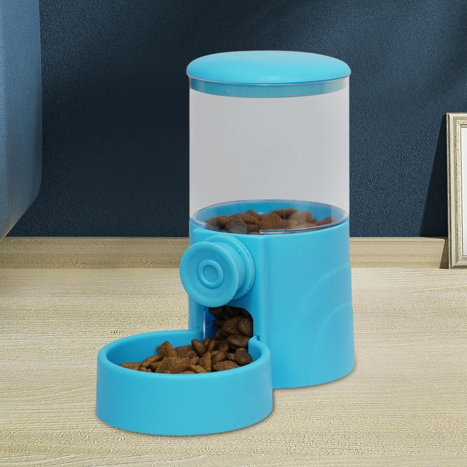 Bvdfgk Dog Cat Automatic Feeder Feeding Container Large Capacity Cage Hanging Dispenser Blue Food Dispenser