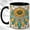 Black, variant on Sunflower Dream Catcher Coffee Mug, Boho Feather Mug, Ceramic 11 oz