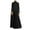 Clearance-Black, variant on Fartey Maxi Dresses for Women Plus Size Long Flowy High Neck Dress with Pockets Loose Flowy Solid Color Long Sleeve Swing Dress 2025 Blue S-5XL