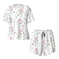 thumbnail image 5 of Wukai Cute Poodle Dog Women's Pajama Set,Short-Sleeve Top and Shorts with Elastic Waistband and Pockets for Loungewear, Yoga, and Casual Wear-Medium, 5 of 8