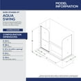 thumbnail image 6 of DreamLine Aqua Swing 56-60 in. W x 30 in. D x 58 in. H Frameless Tub Door with Return Panel in Chrome, 6 of 6