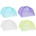thumbnail image 1 of Pwsap Couvre-Aliments en Filet Pop-Up en Filet, Lot de 4, Réutilisables, Pliables, Colorés, Tente Parapluie, Écran Crypté, Protecteurs de Filet pour l'Extérieur, Camping, Fêtes, Pique-Niques, BBQ, Empêcher les Mouches, Insectes, Moustiques (17x17 Po), 1 of 8
