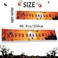 thumbnail image 5 of Happy Halloween Big Banner Decoraciones con Ghost Pumpkin Bat Handprint Huella Horror Haunted House Diseño para el hogar Wall Gallery Decor Outdoor Indoor Yard Garden Party Supplies 98 X 19 Inch Namotu WMPH-1121, 5 of 5