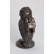 wu Steampunk Owl with Jetpack Statue Sculpture on Gears