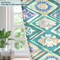 thumbnail image 4 of Yayeee Window Curtains Set of 2 for Living Room Light Filtering 63"x52", Green Geometric Flowers, 4 of 7