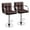 Brown, variant on HHBEAUTY Bar Stools, PU Leather Adjustable Swivel Barstools, Hydraulic Kitchen Counter Height Bar Chairs with Armrest and Back for Kitchen, Dining Room, Light Grey