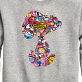 thumbnail image 3 of Peanuts - Snoopy Silhouette Pattern - Toddler And Youth Crewneck Fleece Sweatshirt, 3 of 6
