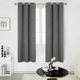 thumbnail image 5 of Deconovo Blackout Curtains with Golden Dots Pattern Energy Saving Room Darkening Curtains 42W x 63L inch Gray 2 Panels, 5 of 7