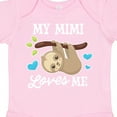 thumbnail image 4 of Inktastic My Mimi Loves Me with Sloth and Hearts Boys or Girls Baby Bodysuit, 4 of 5