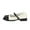 White, variant on Fesfesfes Round Head British Faux-Leather Shoes for Women Thick Soles Elegant Color-Block Young Ladies Shoes Water Proof 5.5(36)