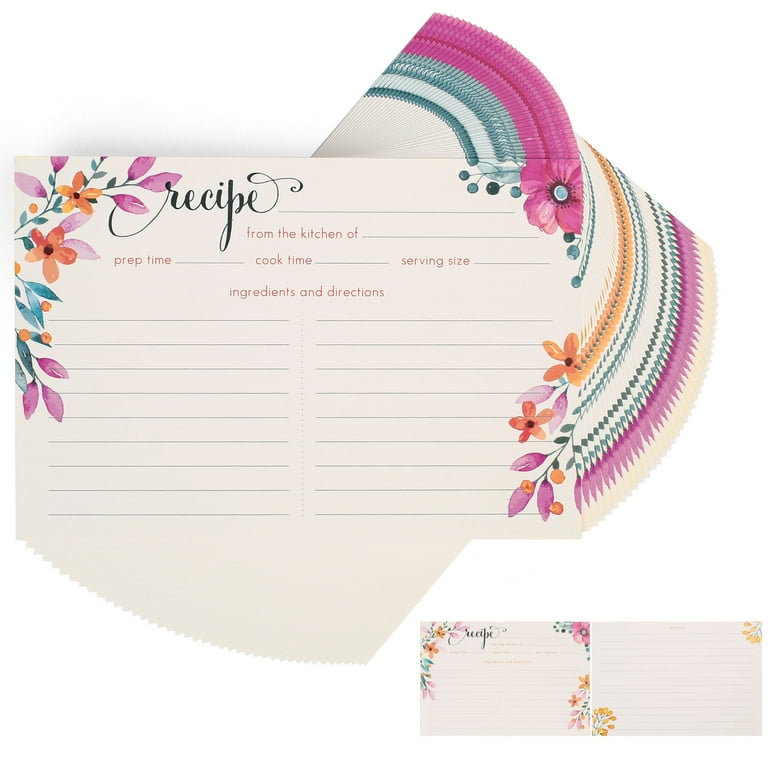 LotFancy 60 Count Plain Lined Note Recipe Cards, 4x6 in, Double Sided, Blank Cardstock - Walmart.com lotfancy-60-count-plain-lined-note-recipe-cards-4x6-in-double-sided-blank-cardstock-walmart-com