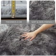 thumbnail image 5 of Alfombra Shaggy BRILLAR Gris Oscuro para salón Suave antideslizante 160 x 230 cm, 5 of 5