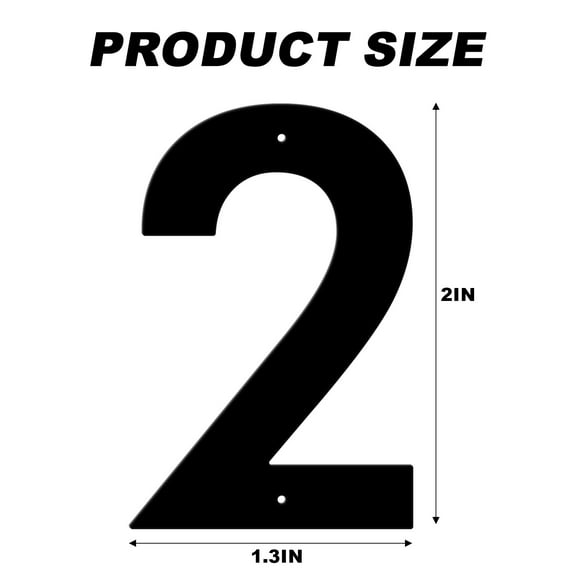 3 Inch Metal House Numbers Letters, Black House Address Letters, Outdoor Mailbox Numbers, Modern Metal Address Number Letter for Homes, Apartments, Farms, Outside (2)