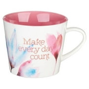 Heartfelt Coffee Mug Make Every Day Count, Pink Petals (Other)