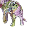 thumbnail image 6 of 17" x 12" Multi Colored Polystone Graffiti Elephant Sculpture, by DecMode, 6 of 9