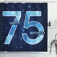 thumbnail image 1 of Ambesonne Navy Blue Shower Curtain, Birthday Theme Stars, 69"Wx84"L, Dark Blue Pale Blue, 1 of 3
