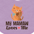 thumbnail image 4 of Inktastic Mamaw Loves Me Girl Granddaughter Cat Girls Baby Bib, 4 of 4