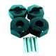 thumbnail image 1 of Adaptador de cubo hexagonal de rueda Vogacara para coche de control remoto 1/10 negro, 1 of 6