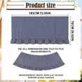 thumbnail image 3 of Desk Skirt,Navy Gingham Wrap Around Ruffled Table Skirts,Reusable Draped Table Cover with Ruffle,72x29.9 Inch Soft Fabric Rustic Tablecloth,Tablecloths for Kitchen,Dining Room Party,Counter Decor, 3 of 4
