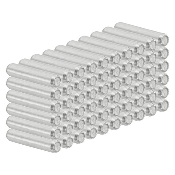 Uxcell 2mm x 10mm Dowel Pin Stainless Steel, 60 Pcs 304 Stainless Steel Pegs for Shelves Furniture Fixing, Silver