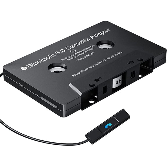 Car Audio Bluetooth Cassette Receiver Bluetooth 5.0 Cassette to Aux Adapter with Hands-Free Calling for Tape Player