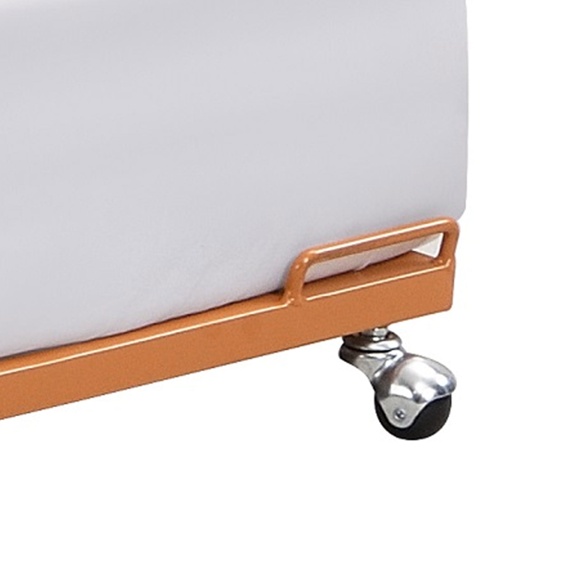 Kings Brand Furniture Moley Twin Size Metal Trundle - Roll Out Bed Frame (Honey Ginger)