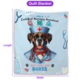 thumbnail image 5 of Just a Certified Nursing Assistant Cna Who Loves Her Boxer Quilt Blanket Boxers Dog Lover Gifts Idea Cozy Comforter Throw Blanket - 00003, 5 of 5
