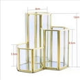 thumbnail image 2 of tooloflife Pen Holder High Tube Office Desktop Storage Cosmetic Storage Holder Gold Hexagonal Decoration, 2 of 5