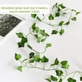 thumbnail image 1 of Green Rattan Artificial Garland Fake Plants Vine Garland String Light 2 Meters 20 LEDs USB Powered Wedding Party Christmas Holiday Patio Decoration, 1 of 1
