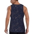 thumbnail image 3 of Fotbe Navy Dark Blue Pattern Men's Quick Dry Workout Tank Top Gym Muscle Tee Fitness Bodybuilding Sleeveless T Shirt Breathable Workout Shirt-3X-Large, 3 of 9