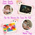 thumbnail image 5 of 2-in-1 LCD Writing Tablet for Kids 7 inch Drawing Board with Pop it Fidget Puzzle Back - Unicorn Doodle Board & Sensory Toy for Toddlers & Kids Ages 3-8 Travel Learning Gift, 5 of 6