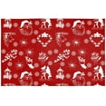 thumbnail image 1 of EREHome Set de 4 Sets de Table Pères Noël Rouge avec Support 12x18 Pouces, 1 of 5