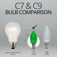 thumbnail image 4 of Kringle Traditions LED Christmas Light Bulbs, LED Bulbs Christmas LED Light Replacement Bulbs, Pack of 25, Dimmable SMD Shatter Resistant (Green, C7 Bulbs / E12 Base), 4 of 6