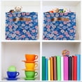 thumbnail image 6 of Yayeee 2 Pack Canvas Storage Basket with Handles for Shelves Fabric Bins Closet Organizer, Blue Daisy, 6 of 8